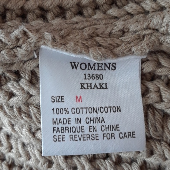 Woolrich Khaki crochet sweater vest zip up Vintage - Picture 6 of 7